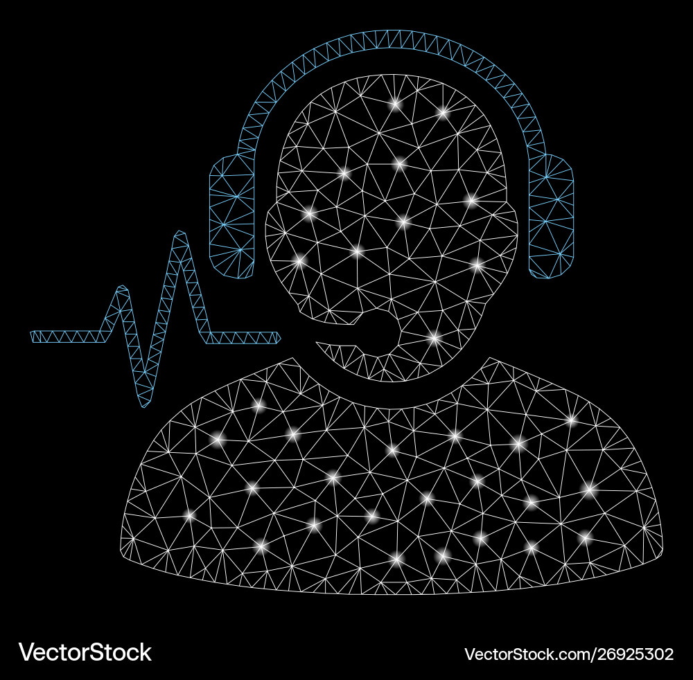 Flare mesh 2d operator signal with spots Vector Image