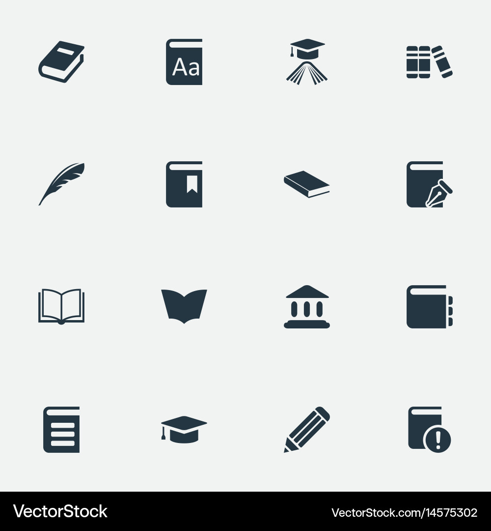 Set of simple knowledge icons Vector Image