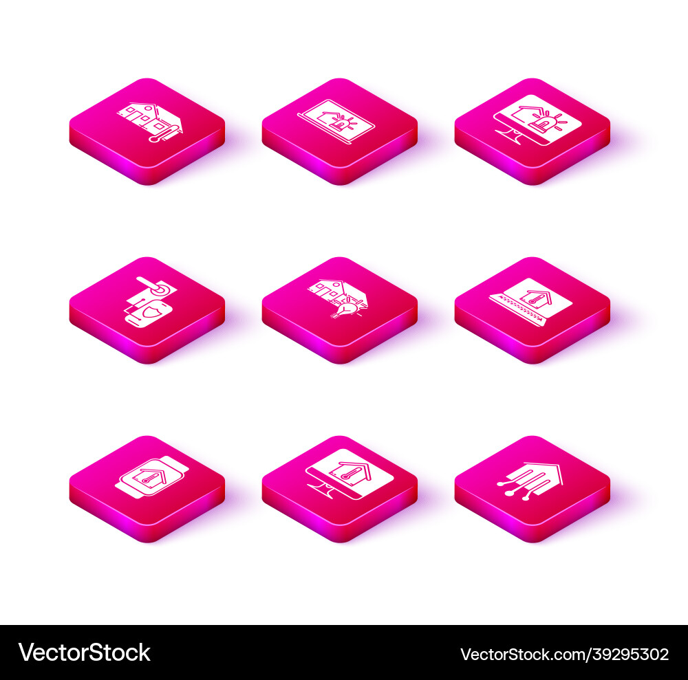 Set smart watch with house temperature computer Set smart watch with house temperature computer Vector Image