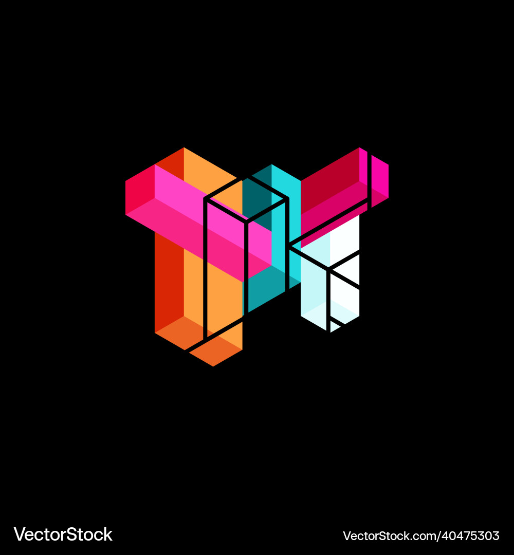 Abstract background 3d cubes cubic elements Vector Image
