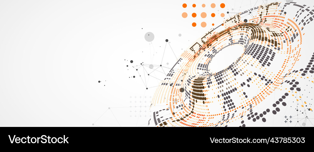 Abstract Science Halftone Background vector image