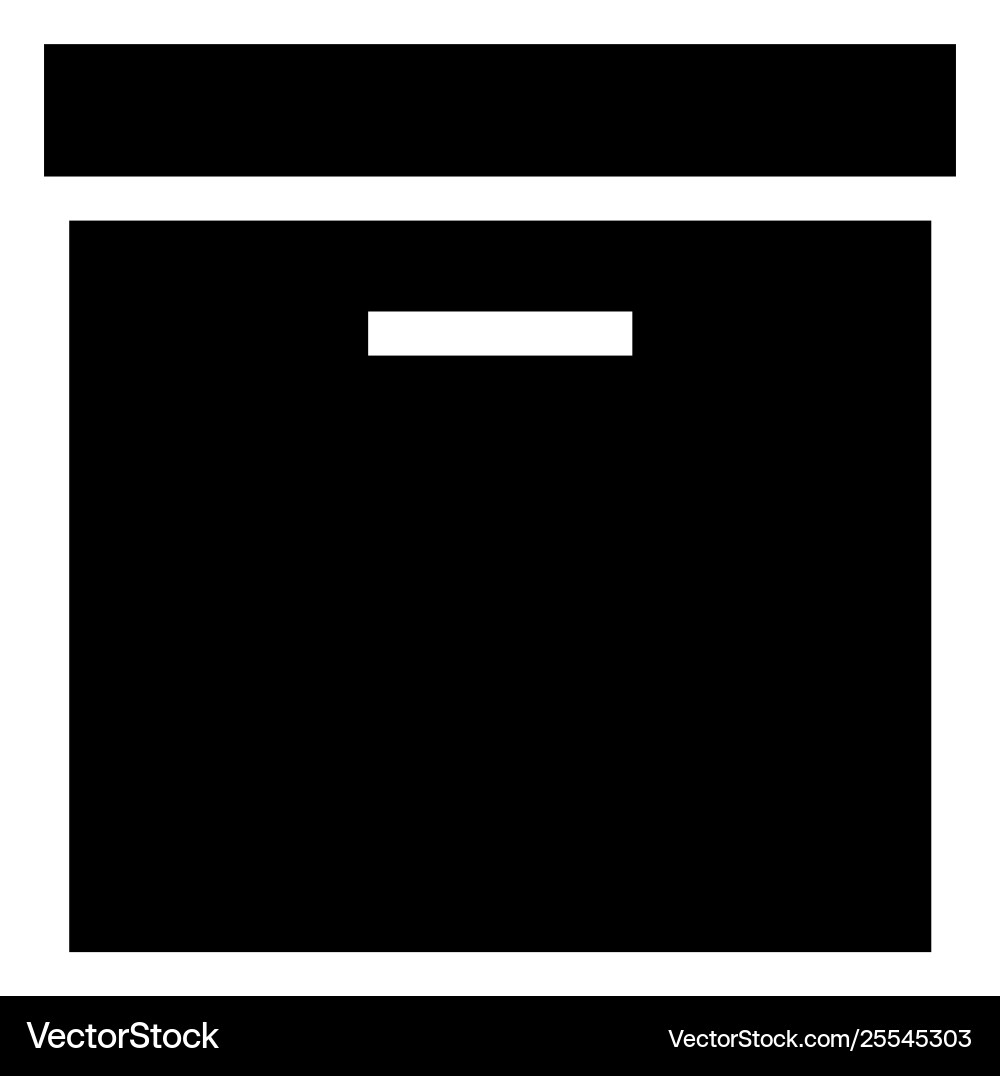 Box icon on background for graphic and web design Vector Image
