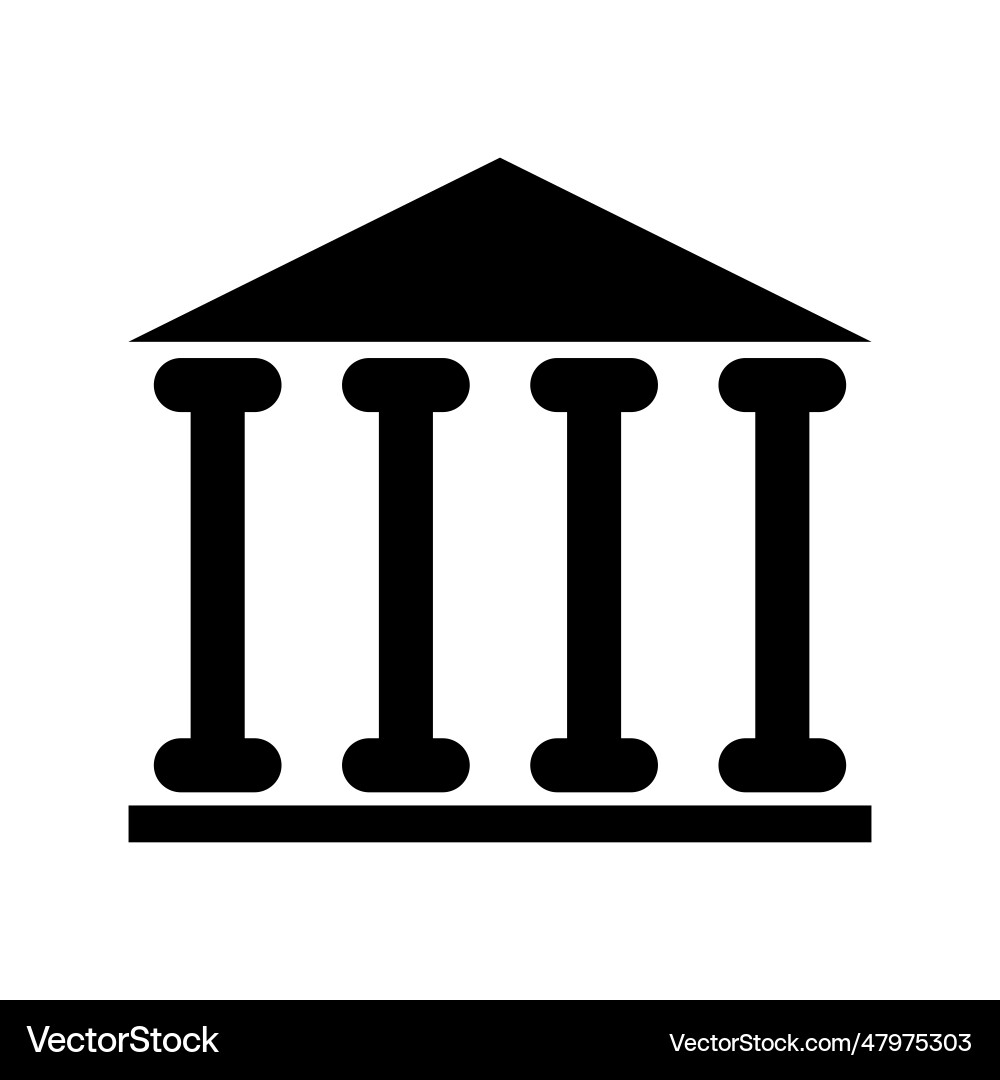 Building university architecture icon museum Vector Image