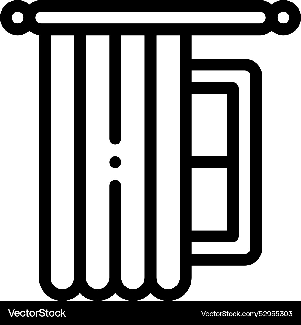 Curtain icon thin linear style design isolated Curtain icon thin linear style design isolated vector image