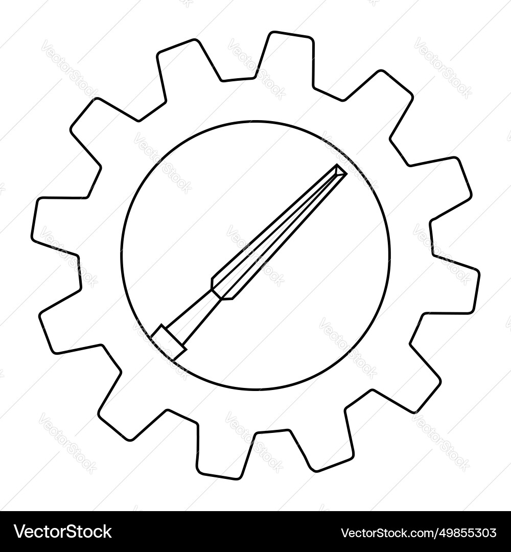 Einfaches Meißel-Symbol im Gang für App oder Web Einfaches Meißel-Symbol im Gang für App oder Web vektorbild