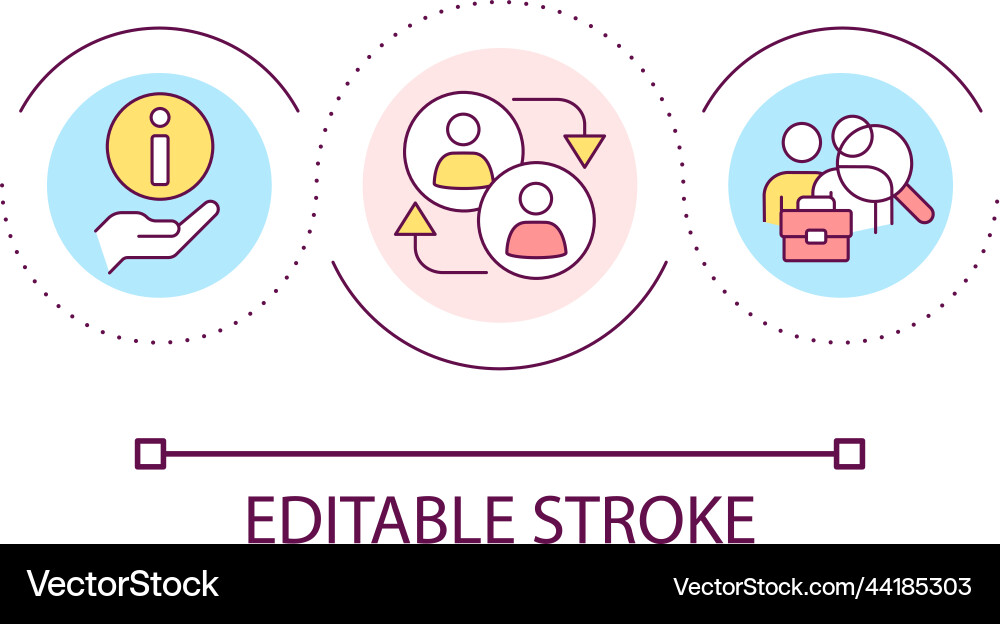 Exchange information loop concept icon vector image