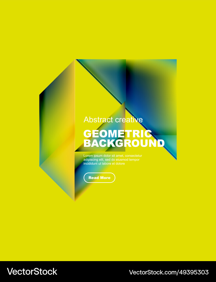 Gradient triangles abstract background Vector Image