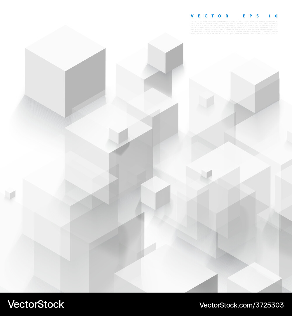 Gray Cube Pattern Vector Image