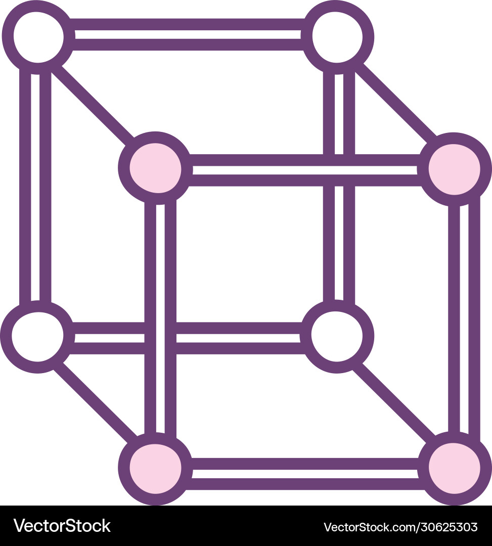 Isolated atom line style icon design Vector Image