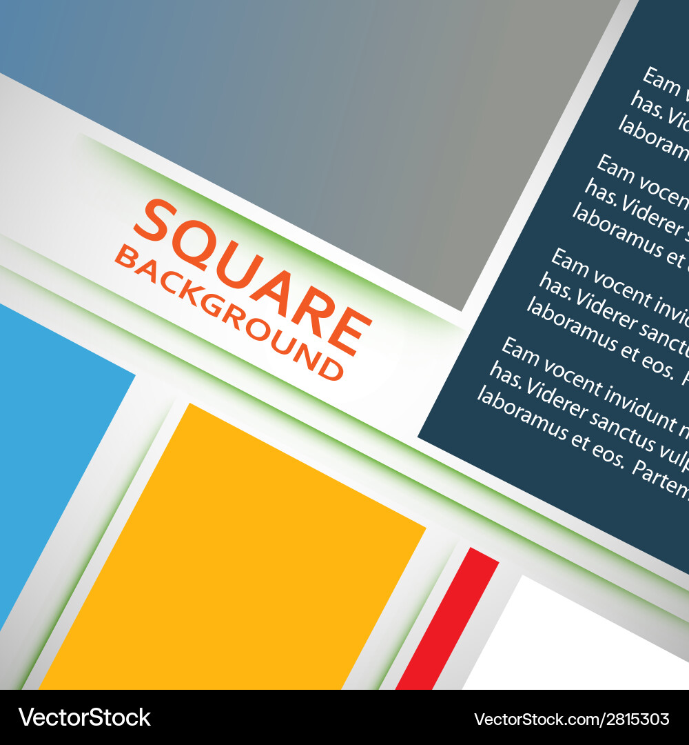 Large colored boxes with blank space for text Vector Image