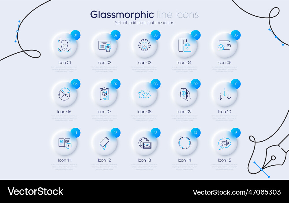 Set of smartphone broken report and pie chart Set of smartphone broken report and pie chart Vector Image