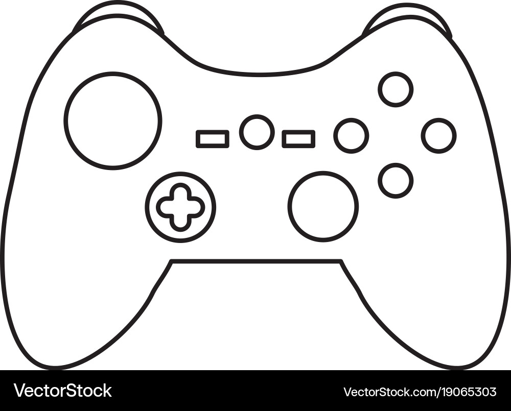 Video game console joystick control buttons Vector Image