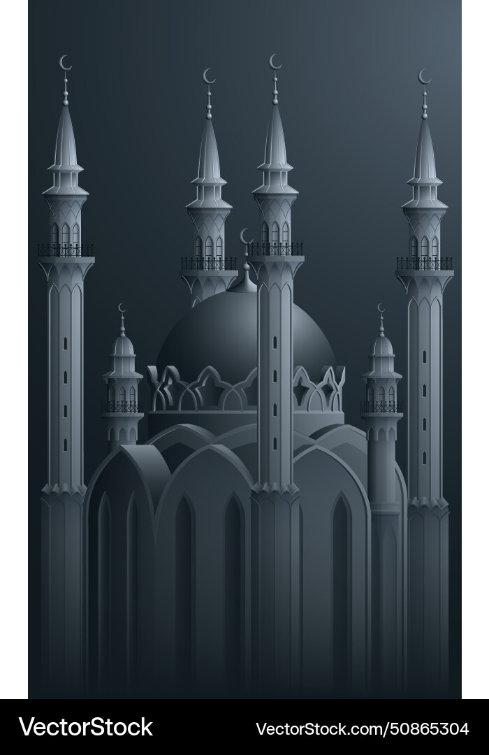 A mosque is a religious building Royalty Free Vector Image