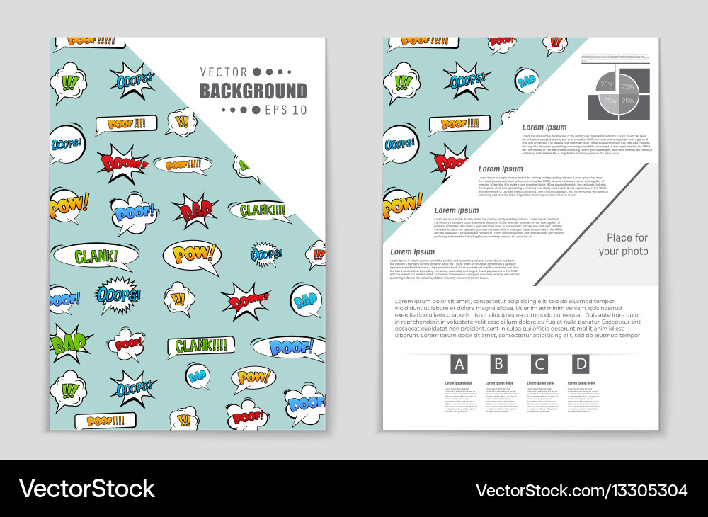 Abstract layout background set for art Vector Image