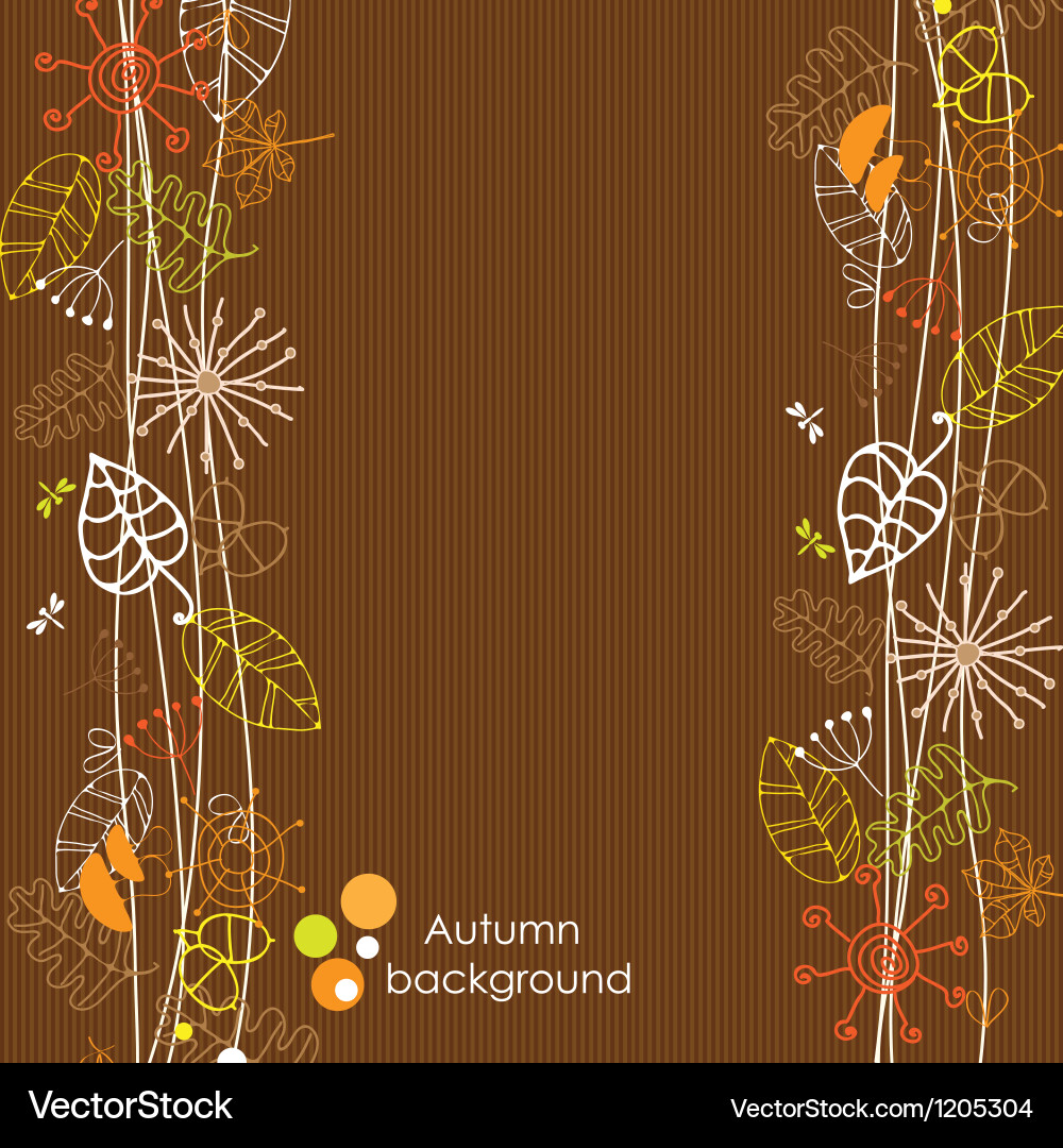 Autumn Leaf Pattern Background Vector Image