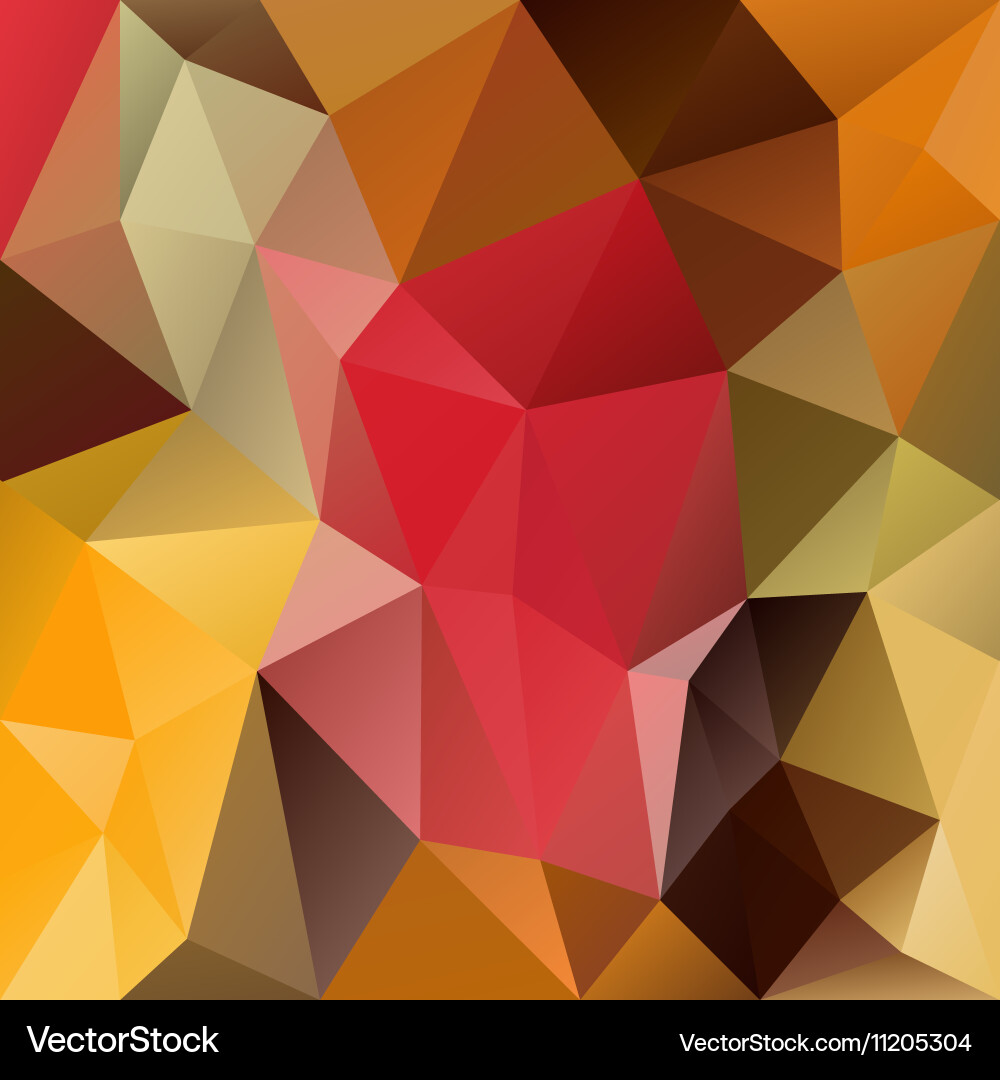 Autumn polygon triangular pattern background Vector Image