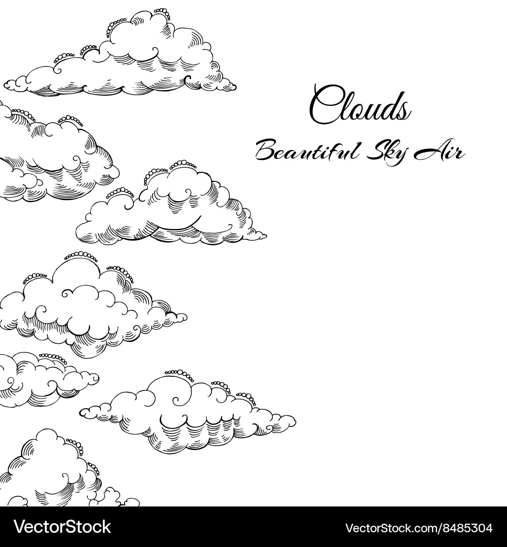 Background with clouds Vector Image