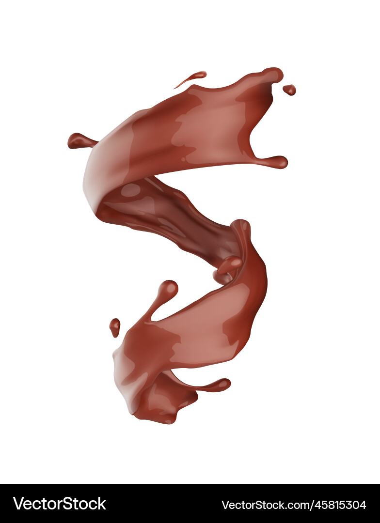 Chocolate Cocoa Curl Splash Vector Image