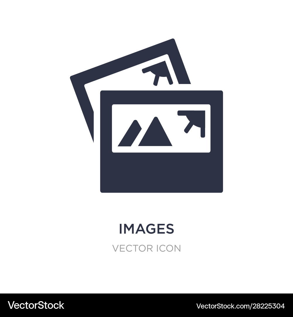 Images icon on white background simple element Vector Image