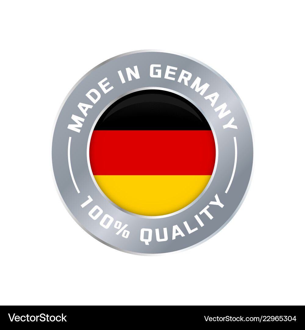 Made in germany flag icon of quality label Made in germany flag icon of quality label vector image