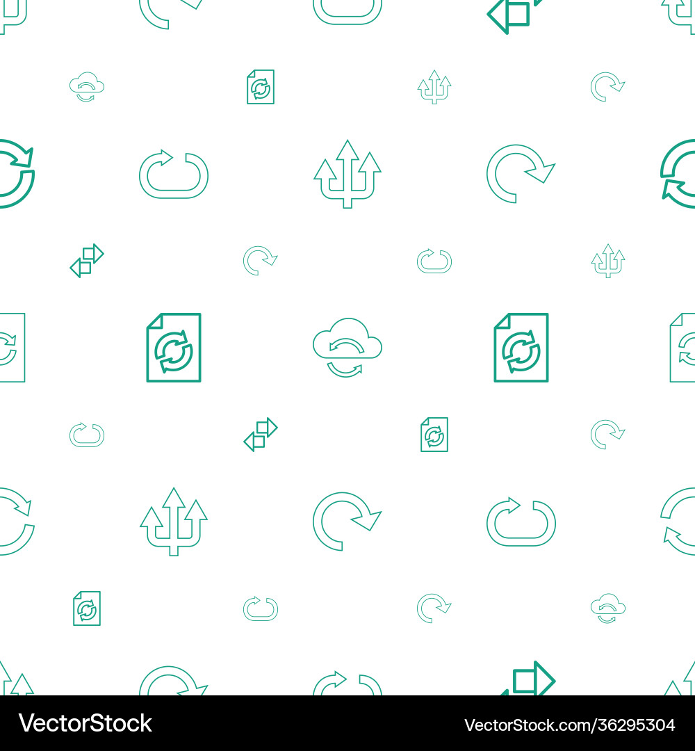 Reload icons pattern seamless white background Reload icons pattern seamless white background vector image