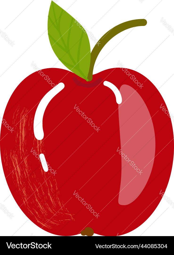 Roter Apfel Obst-Ikone Cartoon Glühwein Roter Apfel Obst-Ikone Cartoon Glühwein vektorbild