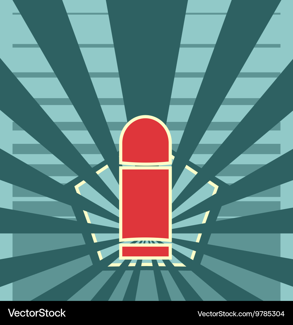 Sun rays backdrop with bullet icon Vector Image