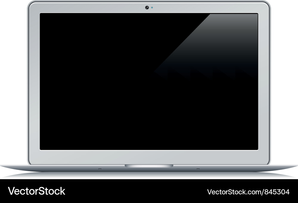 Thin Laptop Computer Vector Image