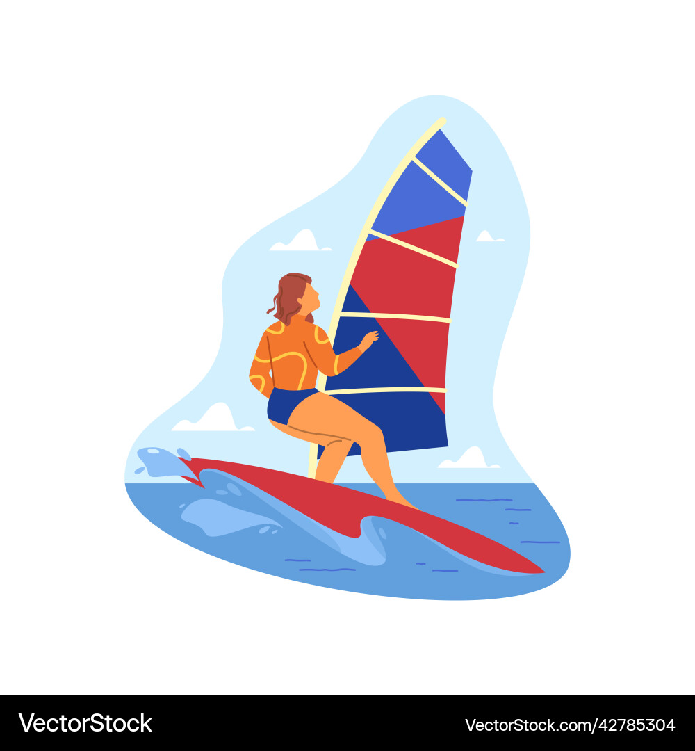 Windsurfing or sailboarding icon banner – Royalty-Free Vector | VectorStock, image size:1000x1080