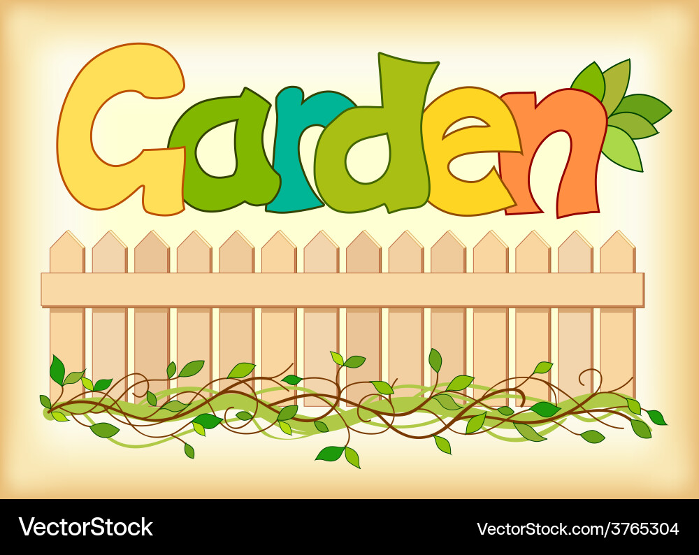 Word garden Royalty Free Vector Image VectorStock
