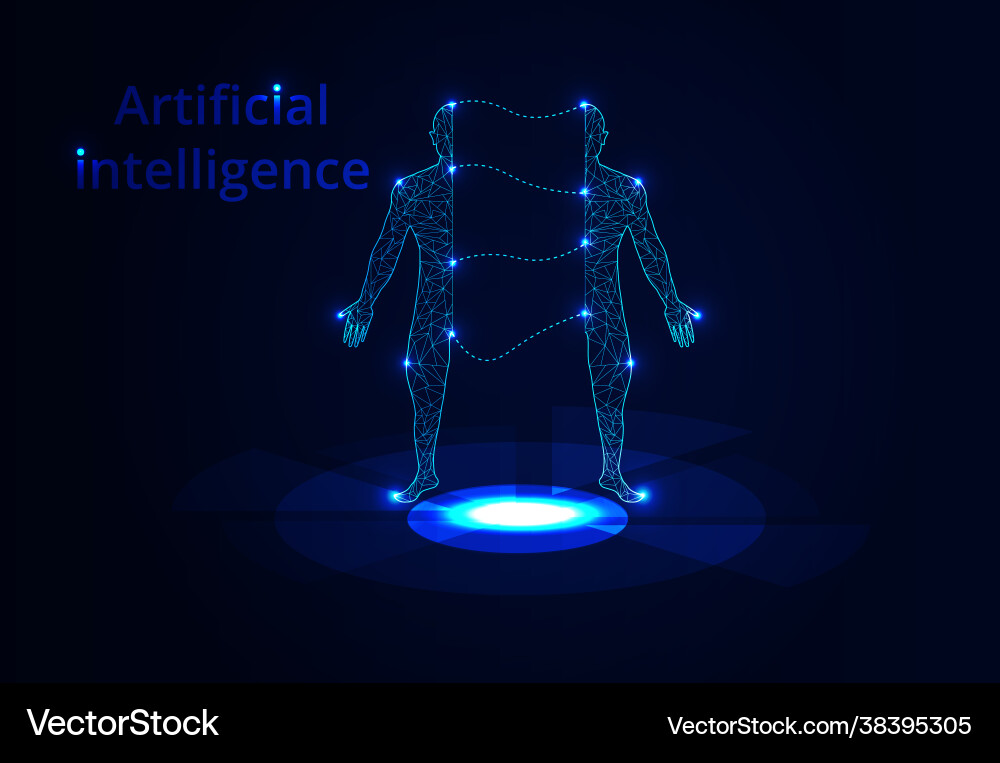 Abstract artificial intelligence lines connected Abstract artificial intelligence lines connected Vector Image