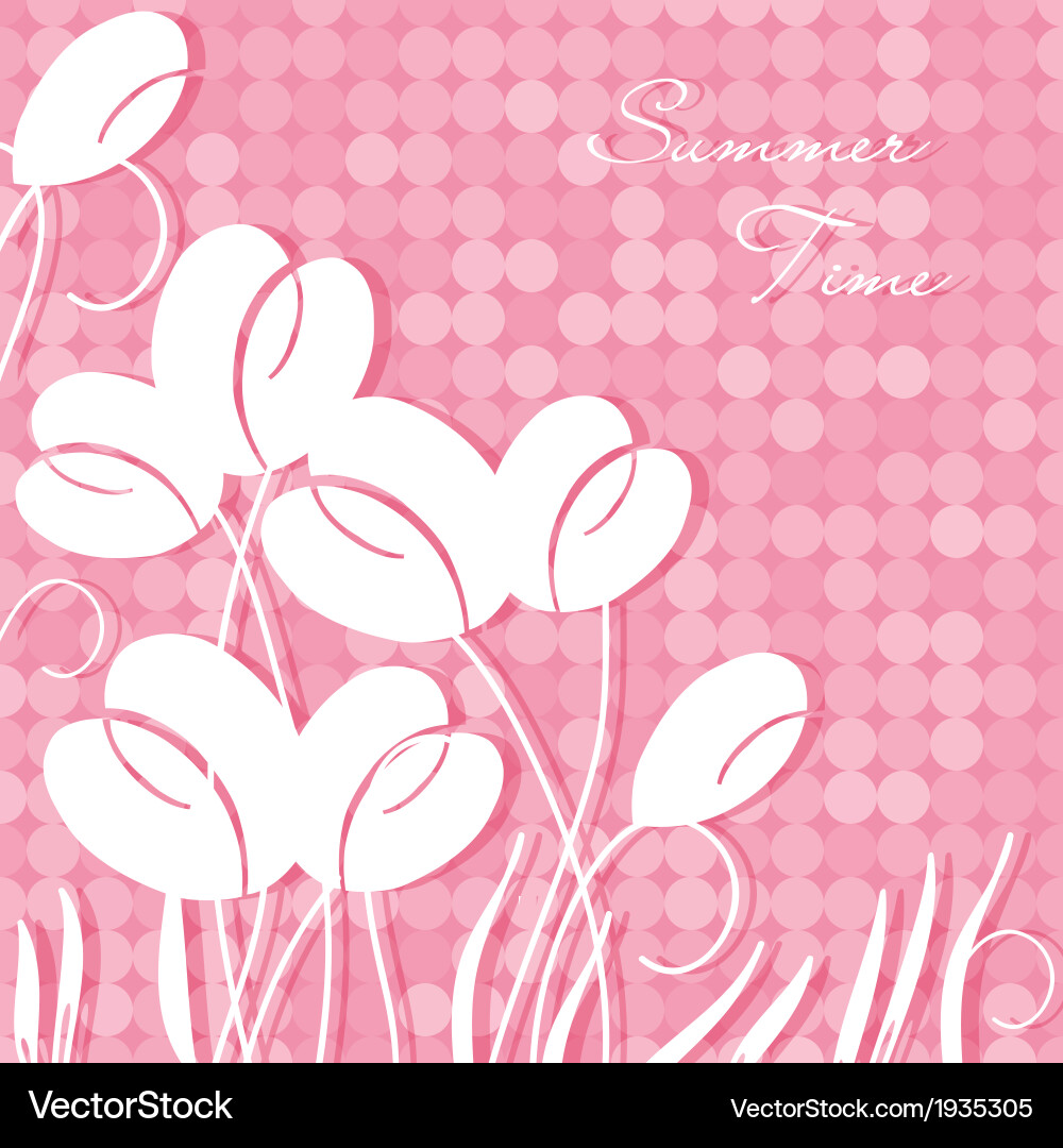 Abstract background with multicolored bright tulip Vector Image