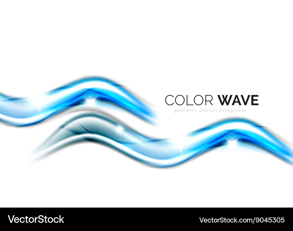 Abstract color wave design element Vector Image