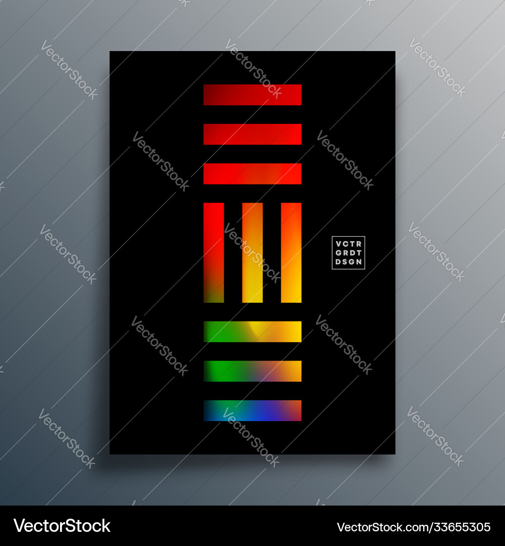 Abstract geometric typography with gradient Abstract geometric typography with gradient vector image