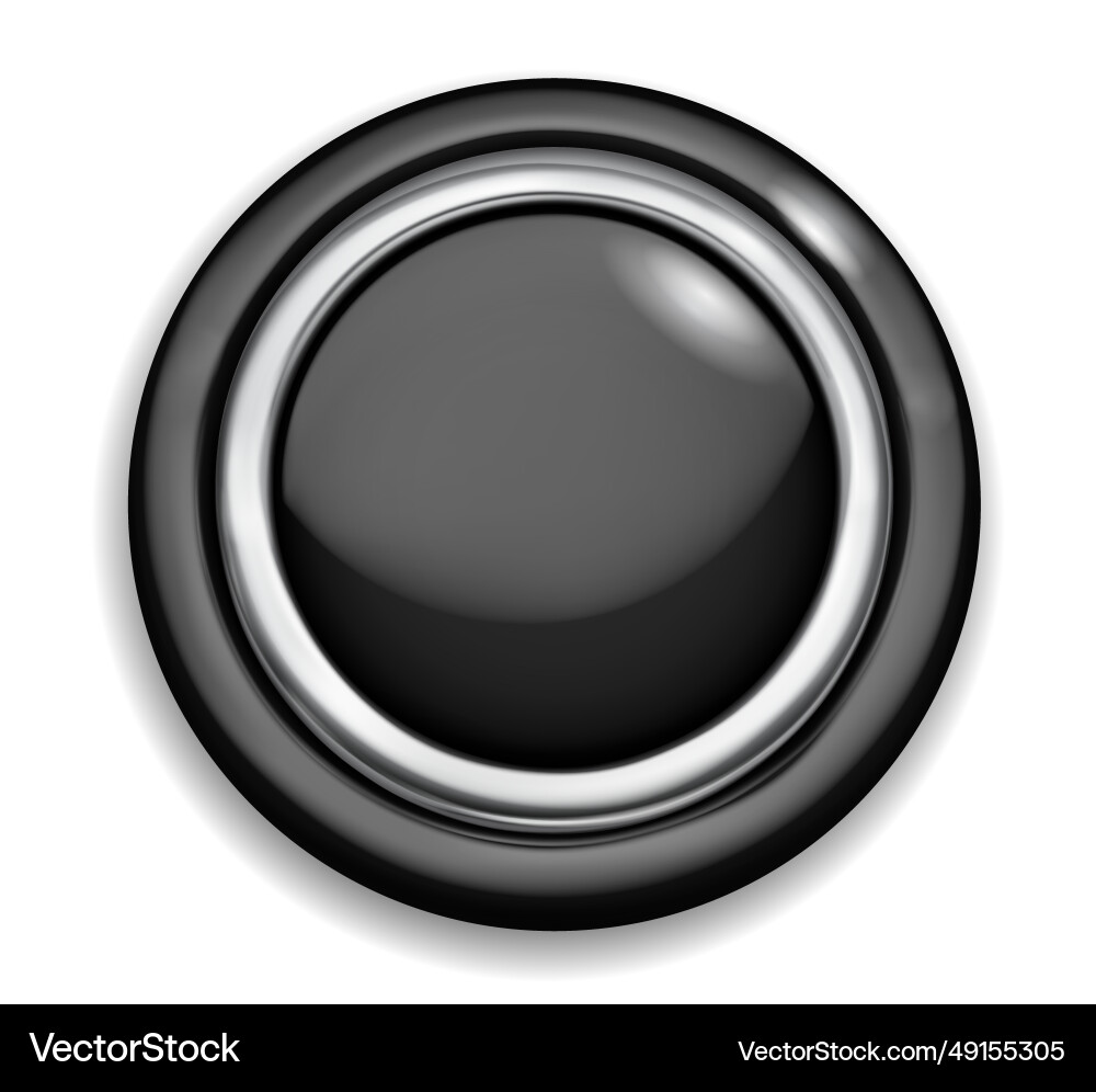 Big button with metallic and colored borders Big button with metallic and colored borders vector image
