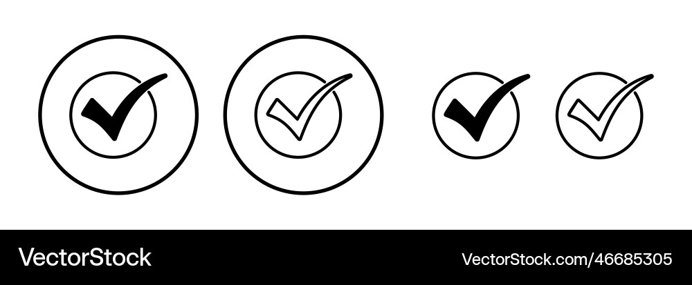 Check icon mark list button vector image