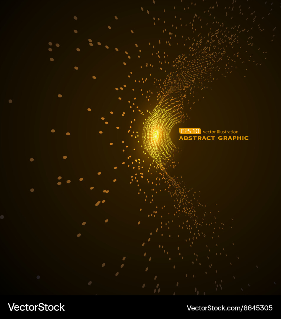 Composed of particles swirling abstract graphics vector image