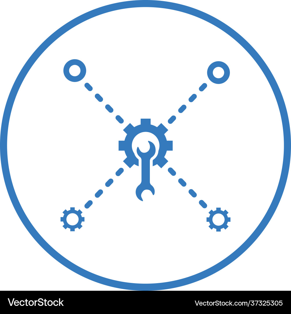 Connection configuration service relations icon vector image