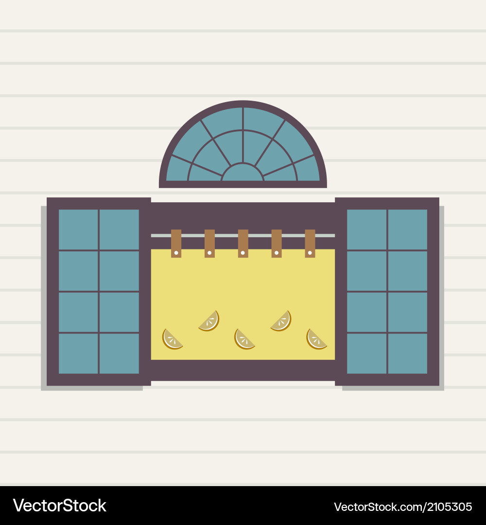 Flat design window Vector Image