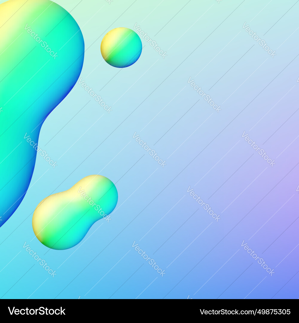 Fluid design liquid blobs with vibrant intense Vector Image