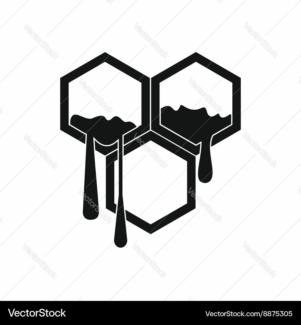 Honeycomb icon in simple style vector image