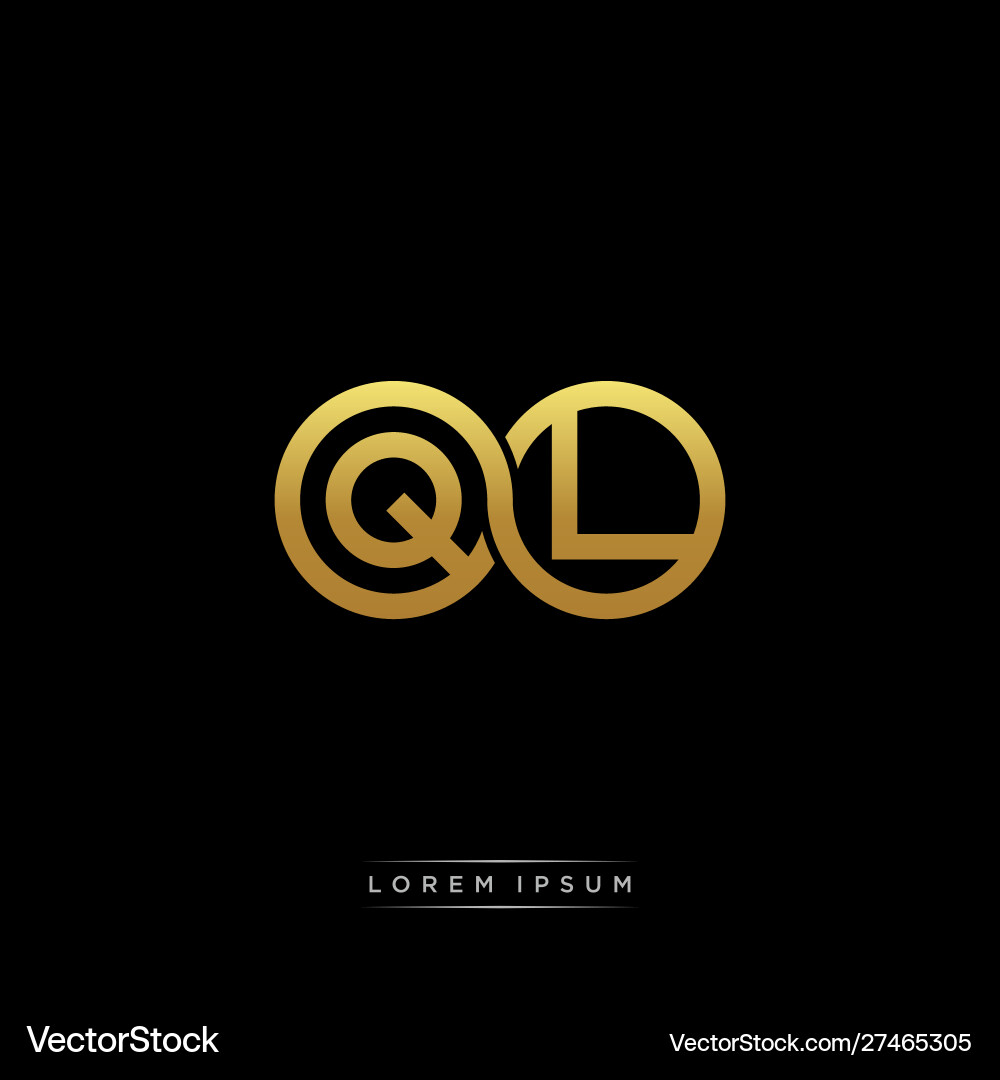Ql initial letter linked circle capital monogram Vector Image