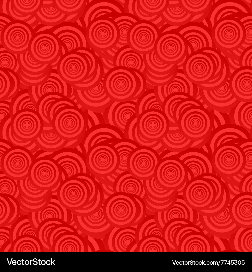 Red seamless circle pattern background Vector Image