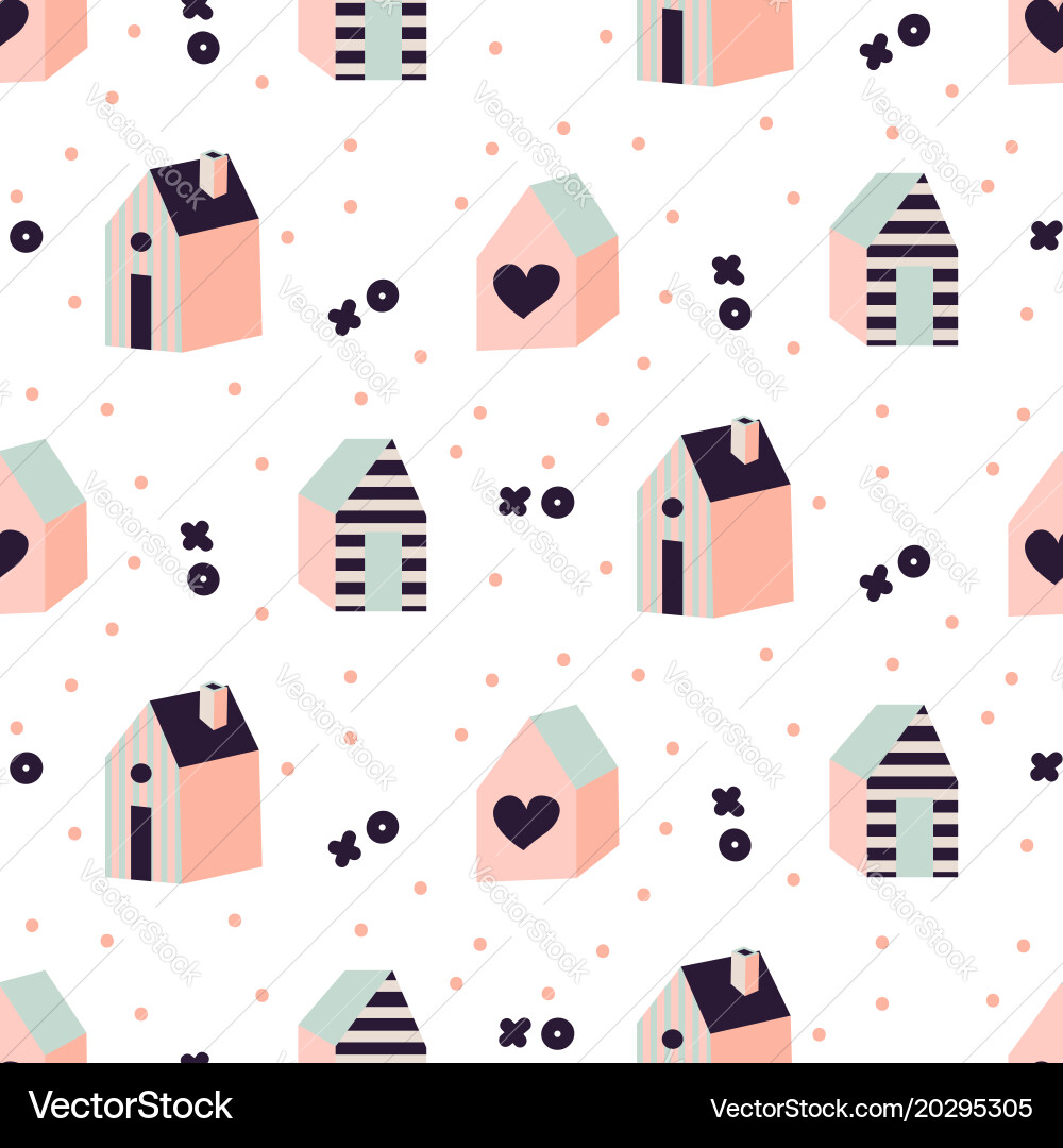 Scandinavian pattern seamless texture vector image