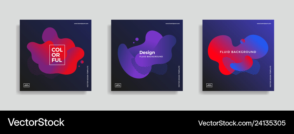 Trendy design template with fluid gradient shapes Trendy design template with fluid gradient shapes vector image