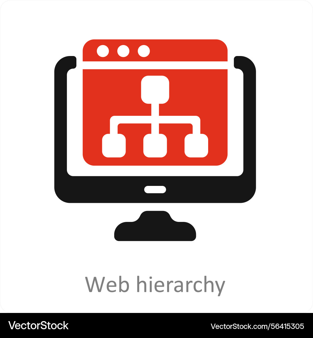 Web hierarchy icon concept Vector Image
