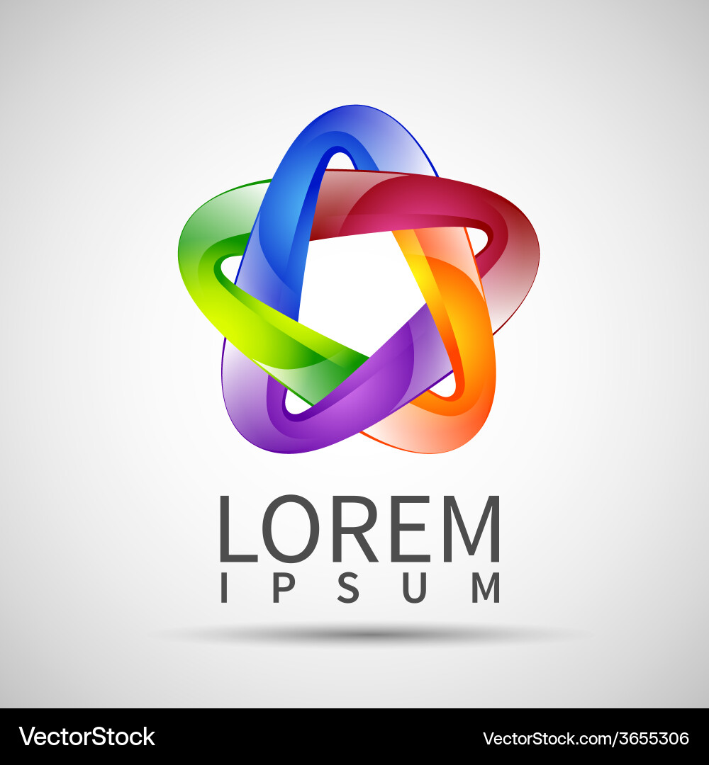 Abstract element shape design icon Vector Image