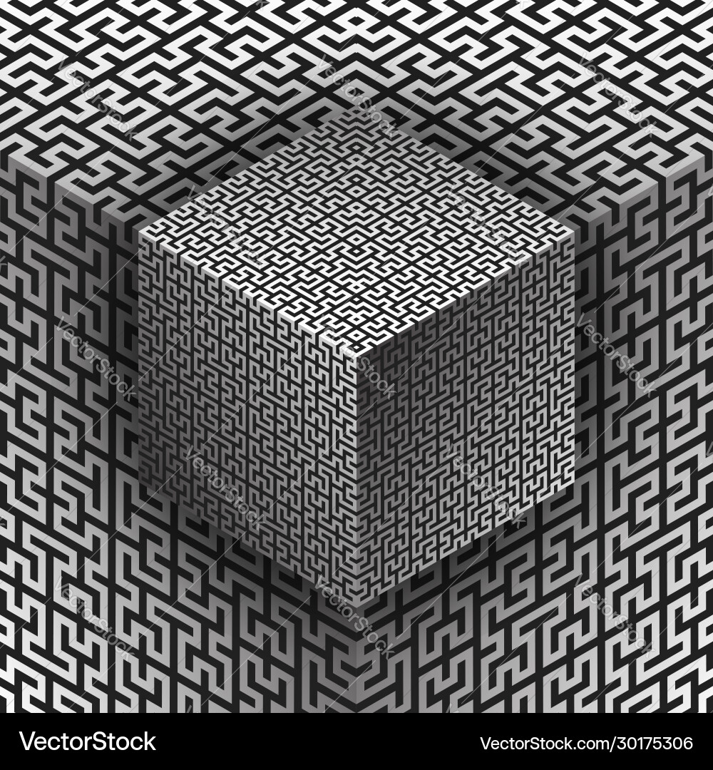 Abstract pattern cube backdrop Abstract pattern cube backdrop vector image