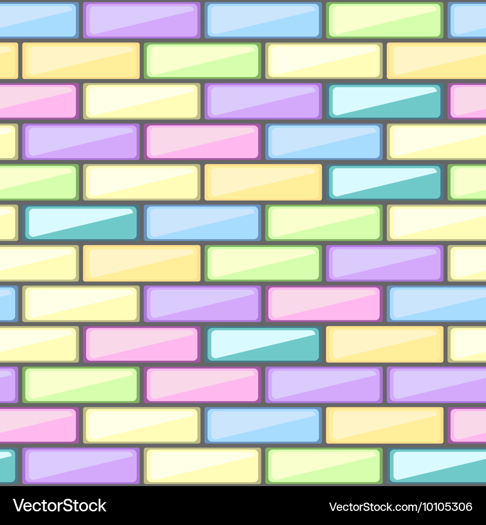 Abstract pattern with colorful brick elements vector image