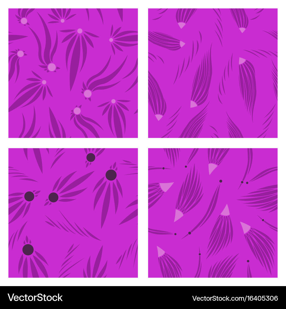 Assembly of patterns in flower style vector image